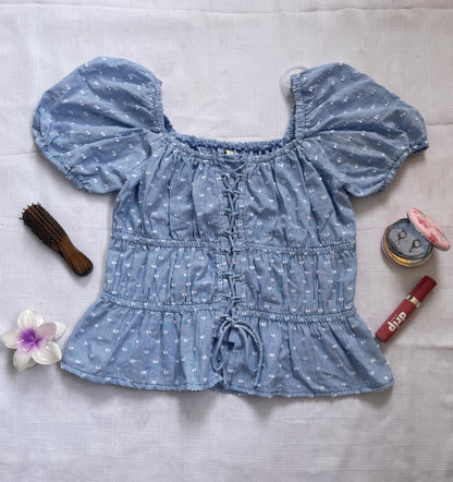 Blue Fluffy Top
