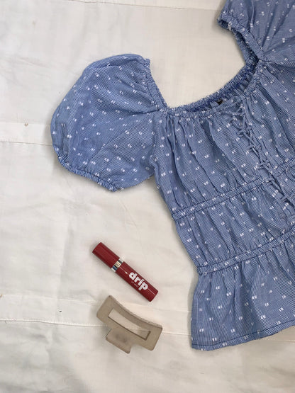 Blue Fluffy Top