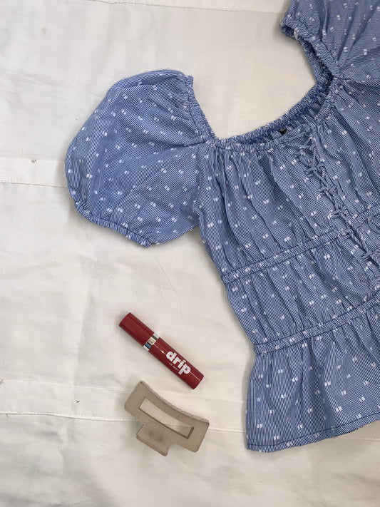 Blue Fluffy Top